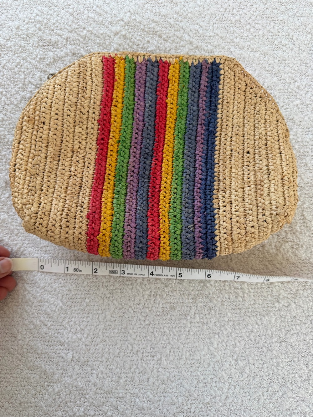 NEW Mar Y Sol raffia rainbow clutch - Picture 6 of 7